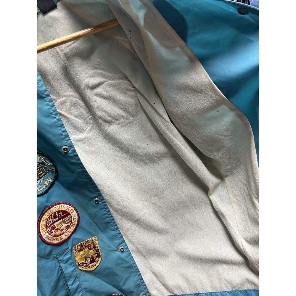 Vintage 1970s Sears Miami Dolphins Multi Patch Snap Coach Jacket Youth L/Men's S - Picture 10 of 13
